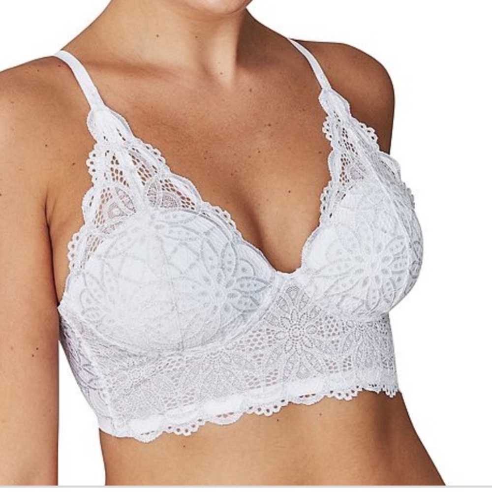 Maidenform NWT 40C Convertible light foam padded DM1188 White Lace Bra